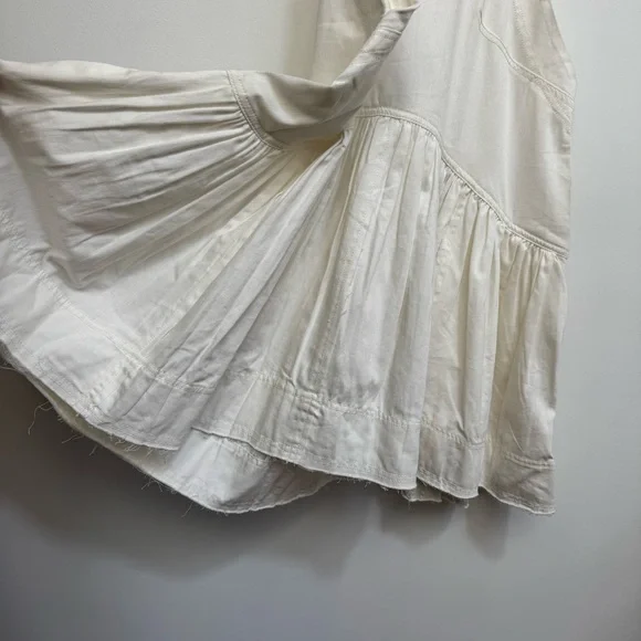 Pilcro Anthropologie Kyla Flounce Mini Dress Women Small Petite Pockets - Picture 7 of 15